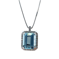 Halskette Mirco Visconti Dame in Weißgold Acquamarina 4.61 Ct LF358/40ACE - LF358/40ACE